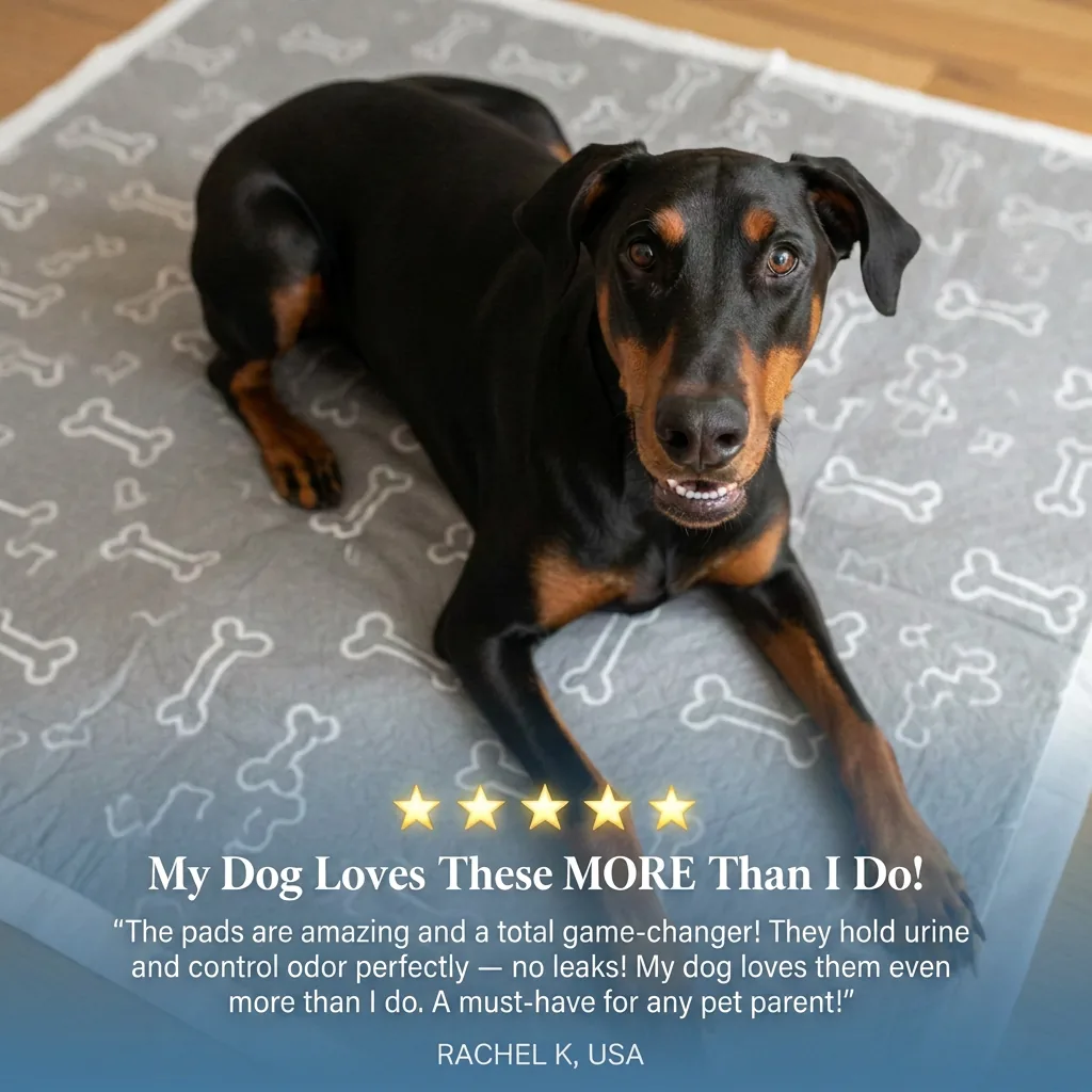 Beagle asleep on a grey quilted washable pee pad
